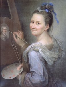 Otoportre, c.1720 (kağıt üzerinde pastel)